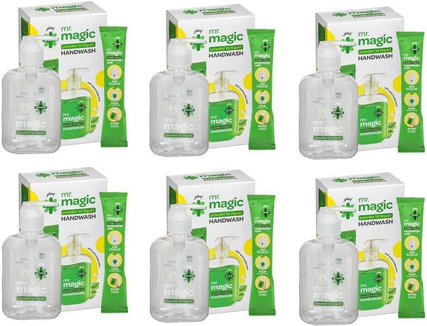 Godrej Godrej Mr. magic handwash Hand Wash Pump + Refill (6 x 33.33 ml)