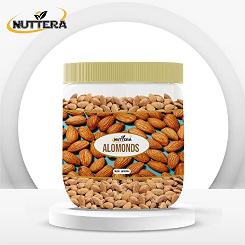 NUTTERA NUTTERA 100% Natural Premium Raw California Almonds 250 Gram | Dried | Nutritious & Delicious | Premium Badam Giri | High in Fiber | Rich in Vitamin E & Manganese | Dry Fruits | Whole Natural Badam