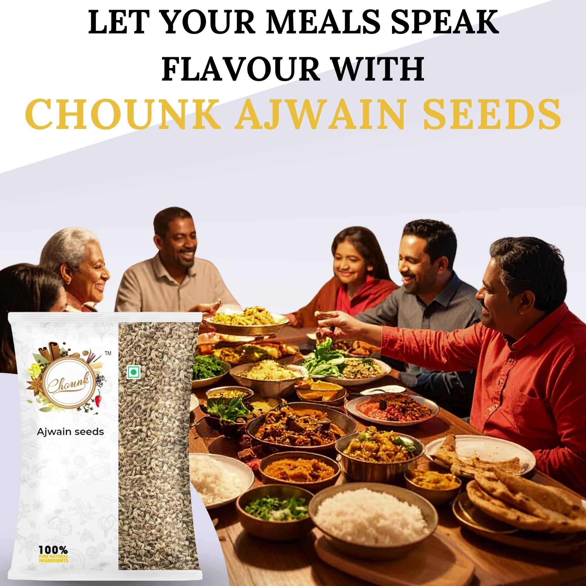 Chounk Chounk Ajwain Seeds/Carom Seeds/Fresh Ajwan/ - 200g (2 X 100g) | Ajowan | Rich & Strong Flavour | Used in Cooking | Vaamu Seeds