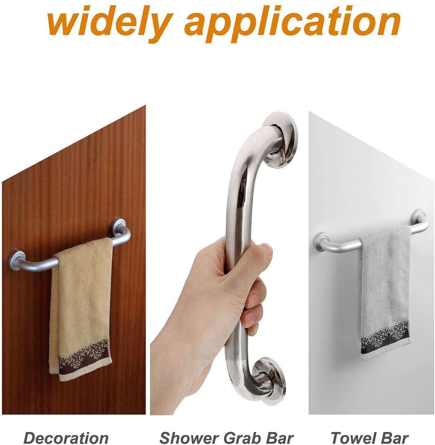 Shoppingekart Toilet Safety Handrails Elderly Disabled Stainless Steel Bathroom Bathtub Handle Support Grab Bar Wall Mounted Towel Rack (2 Pcs | Size 10inch |Finish Matte | Stainless Steel)