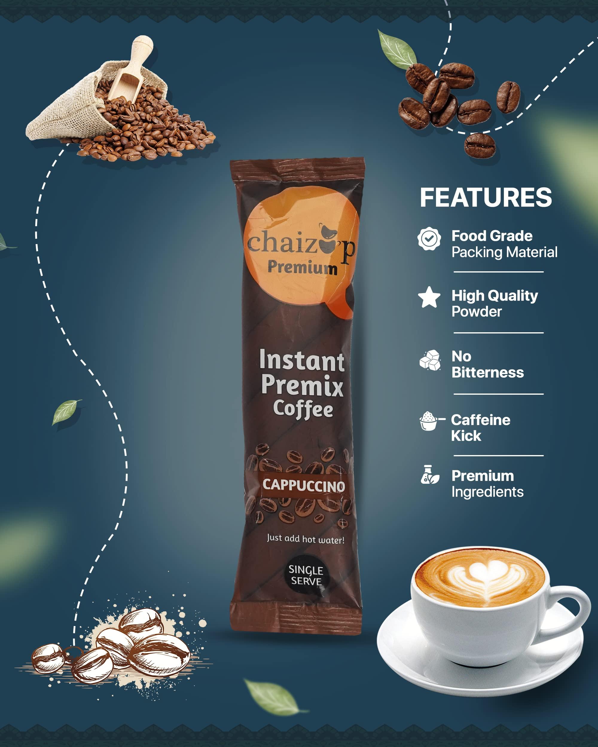 Chaizup Chaizup Instant Premix Coffee 30 Sachets, 20gm x 30 Sachets, 30 Serves, 480gm, Ready To Drink Premix Coffee, Premix Coffee Powder, 1 Min Coffee