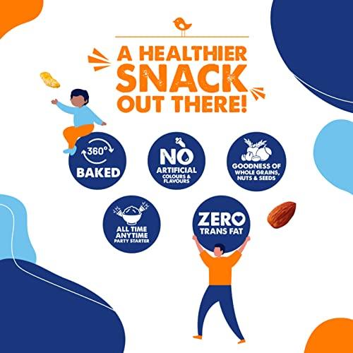 FIT & FLEX Fit & Flex Multigrain Mixture Extra Baked Namkeen and Healthy Snacks Zero Cholesterol High Dietary Fibre All-time Party Tasty Crunchy Snack Lemony Mint - Pack of 1, 180gm