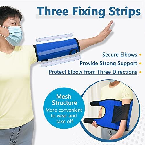 Zelen Elbow Brace Immobilizer Elbow Splint Arm Ulnar Nerve Brace Support Cubital Tunnel Fracture Elbow Braces Medical Stabilizer for Men Womens Youth Large Pm Night Time Sleeping Immobilizing Equipment (L)