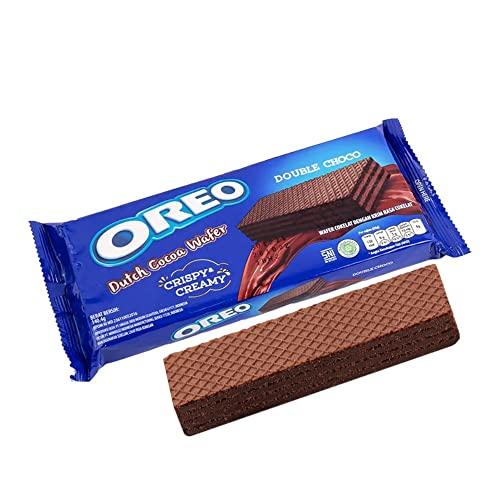 Oreo Oreo Crispy & Creamy Double Choco Dutch Cocoa Wafer, Bule & Brown, Small, 140.4 g