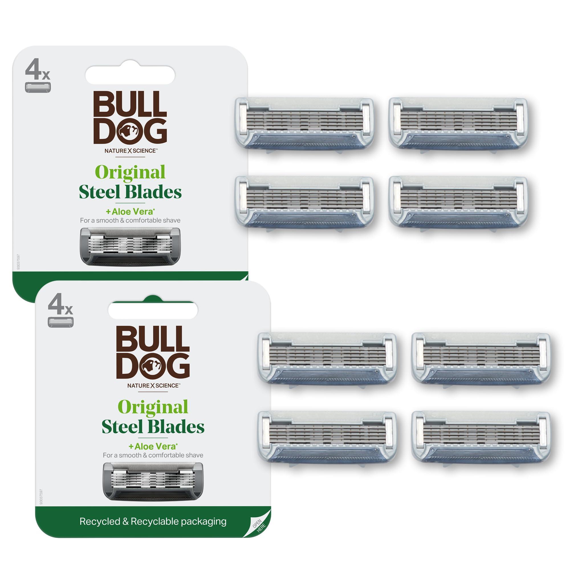 Bulldog Bulldog Mens Skincare and Grooming Original Razor Blades Refills for Men, 8 Count