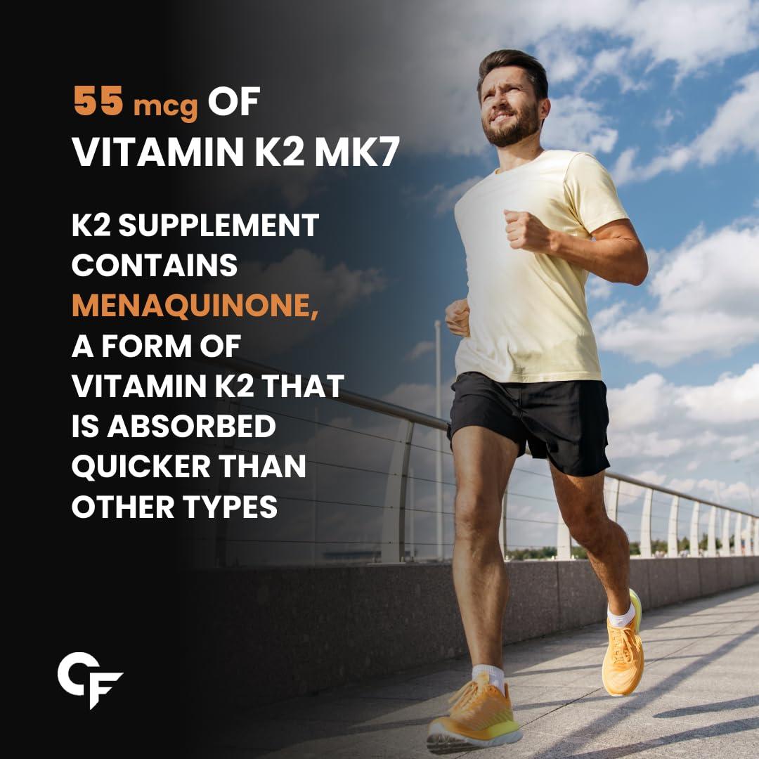 Carbamide Forte Carbamide Forte Vitamin D3 K2 | Vitamin D3 K2 Supplement for Bone & Heart Health | Vitamin D tablets with Vitamin K2 MK7 | Premium Vitamin D3 supplement with K2 for Wellness -120 Veg Tablets