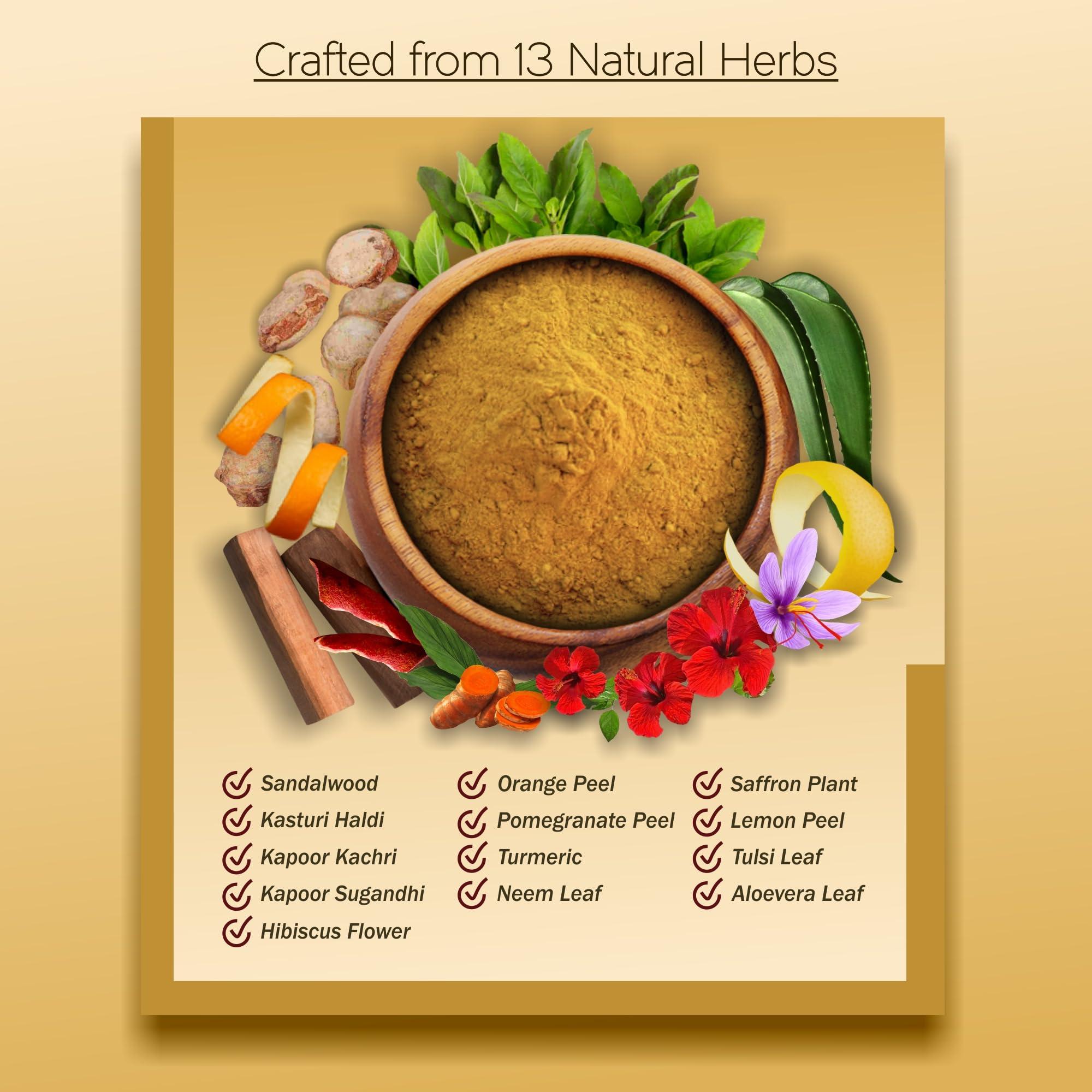 IYUSH Herbal Ayurveda IYUSH Herbal Ayurveda Ubtan Powder – 100gm | Ubtan Face Pack | Powder Face Wash | Turmeric Healing Face Ubtan | Herbal Bath Powder | Sunnipindi Powder | Bridal Ubtan Face Wash Powder |