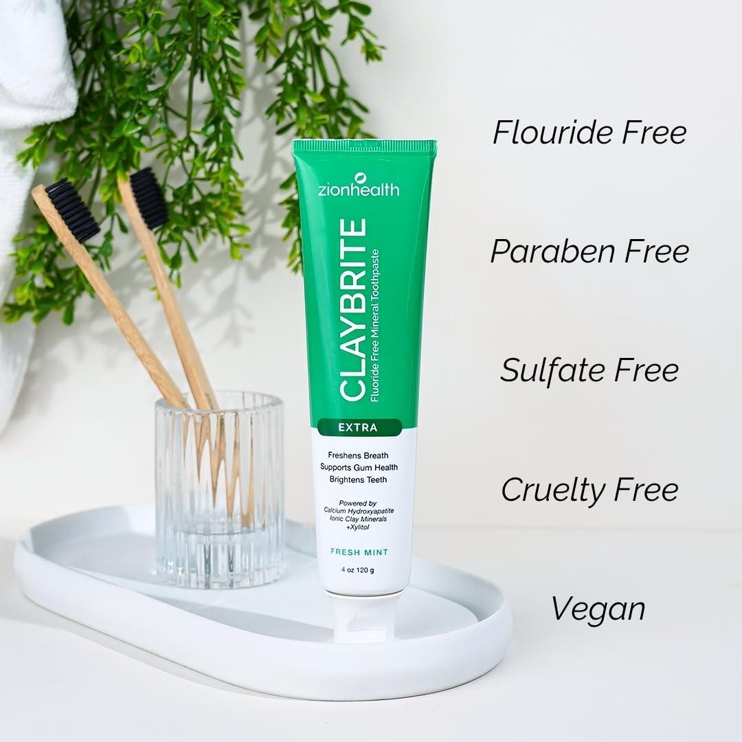 Zion Health Zion Health Claybrite Extra Strength Toothpaste, 3.2 Ounce