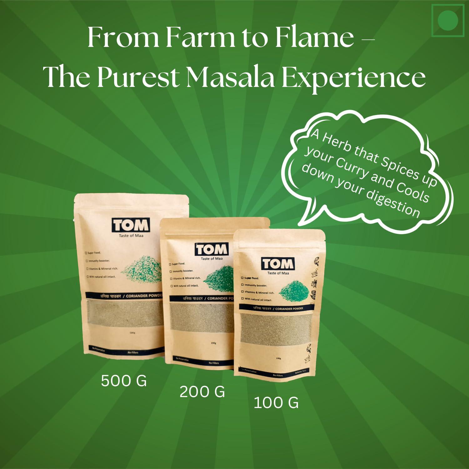 TOM taste of maa TOM Taste of Maa™ Coriander Powder, (Dhania) (500 Gm)