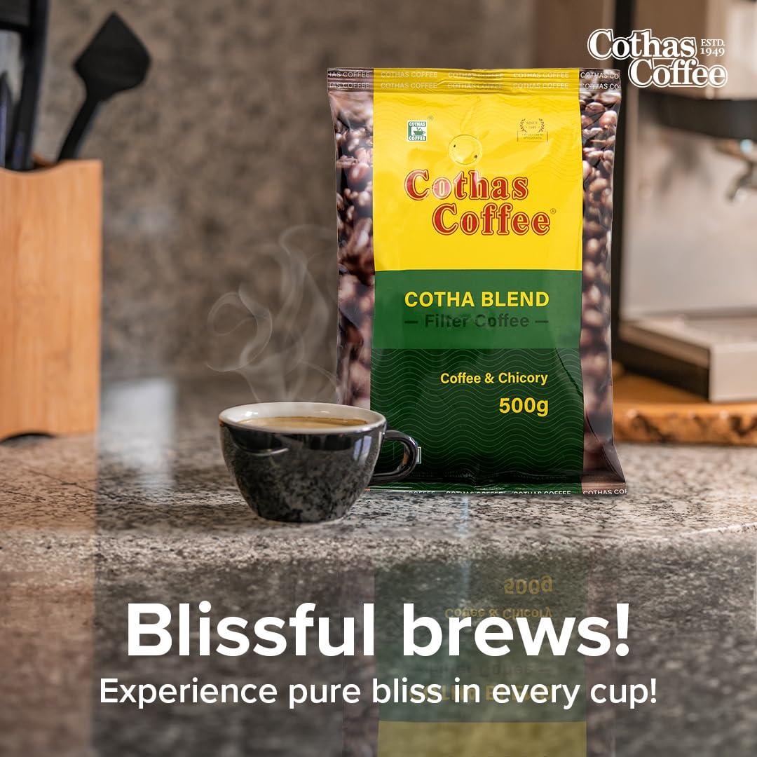 Cothas Cothas Cotha Blend | Filter Coffee | 60% Coffee 40% Chicory (500G), Powder, Packet