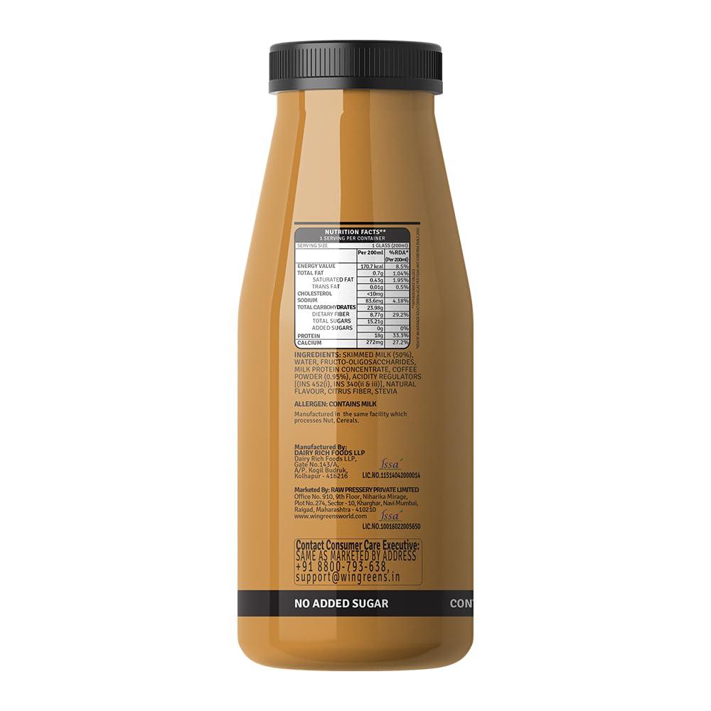 Raw Pressery Raw Pressery Dairy Protein Milkshake Cold Coffee, 200 ml| Pack of 6