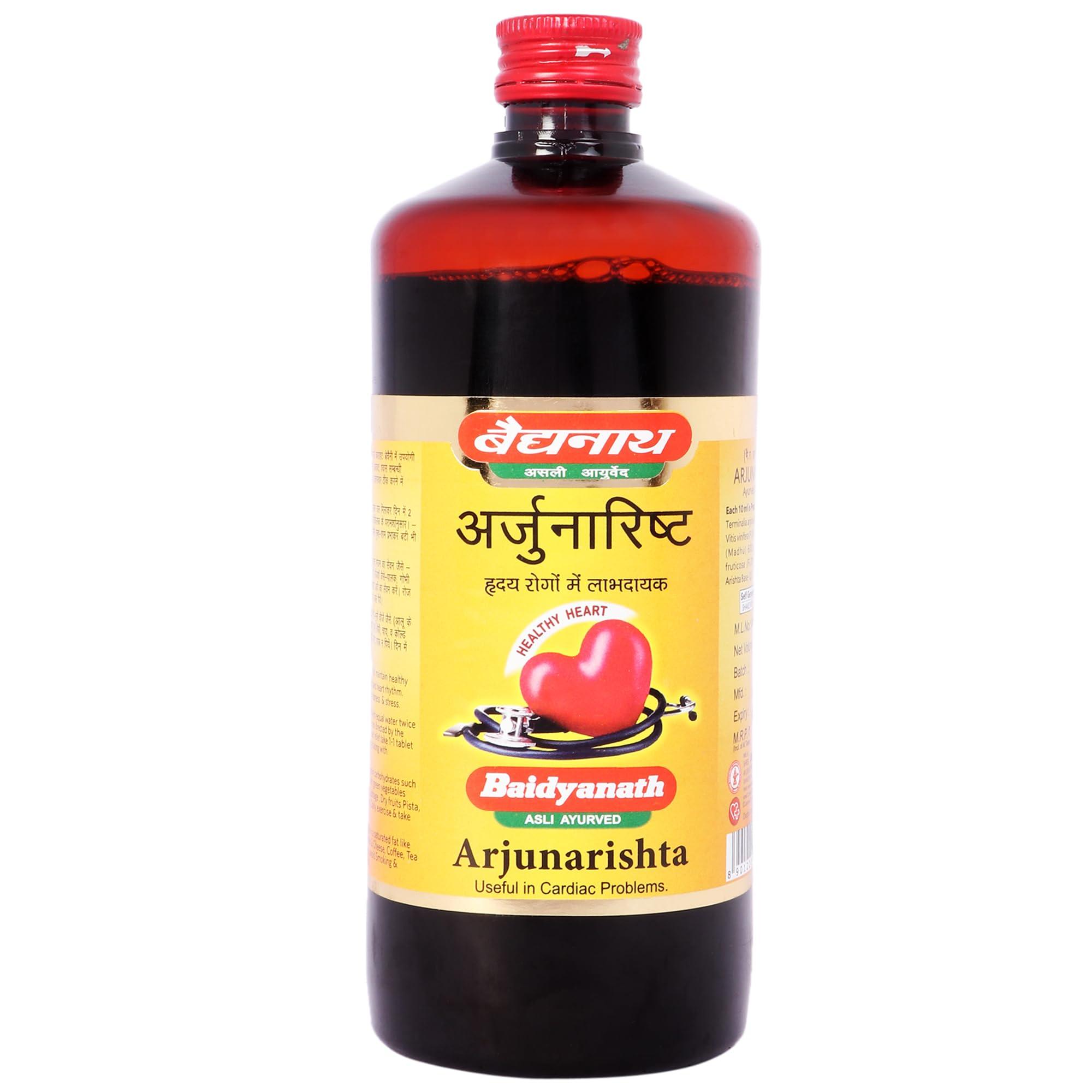 Ayurvedant Baidyanath Arjunarishta Syrup for Healthy Heart Care and Digestion Tonic - 450 ml