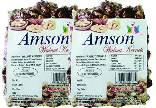 AMSON 3P Kashmiri Regular | Organic| Natural|Akhrot|Vlaue Pack|Akhrot giri|Wallnut|Walnut Kernels 400 gm (200 gm x Pack of 2)
