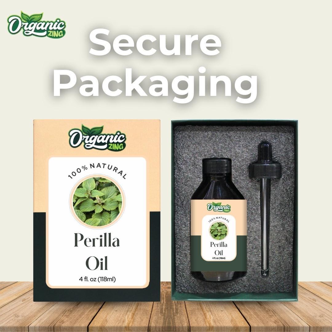 ORGANIC ZING Organic Zing Perilla (Perilla frutescens) Oil | Pure & Natural Carrier Oil for Aroma, Diffuser & Skincare - 118ml/3.99fl oz