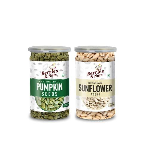 Berries And Nuts Berries And Nuts Pumpkin Seeds & Sunflower Seeds Combo | Pumpkin 200 Grams & Sunflower 200 Grams