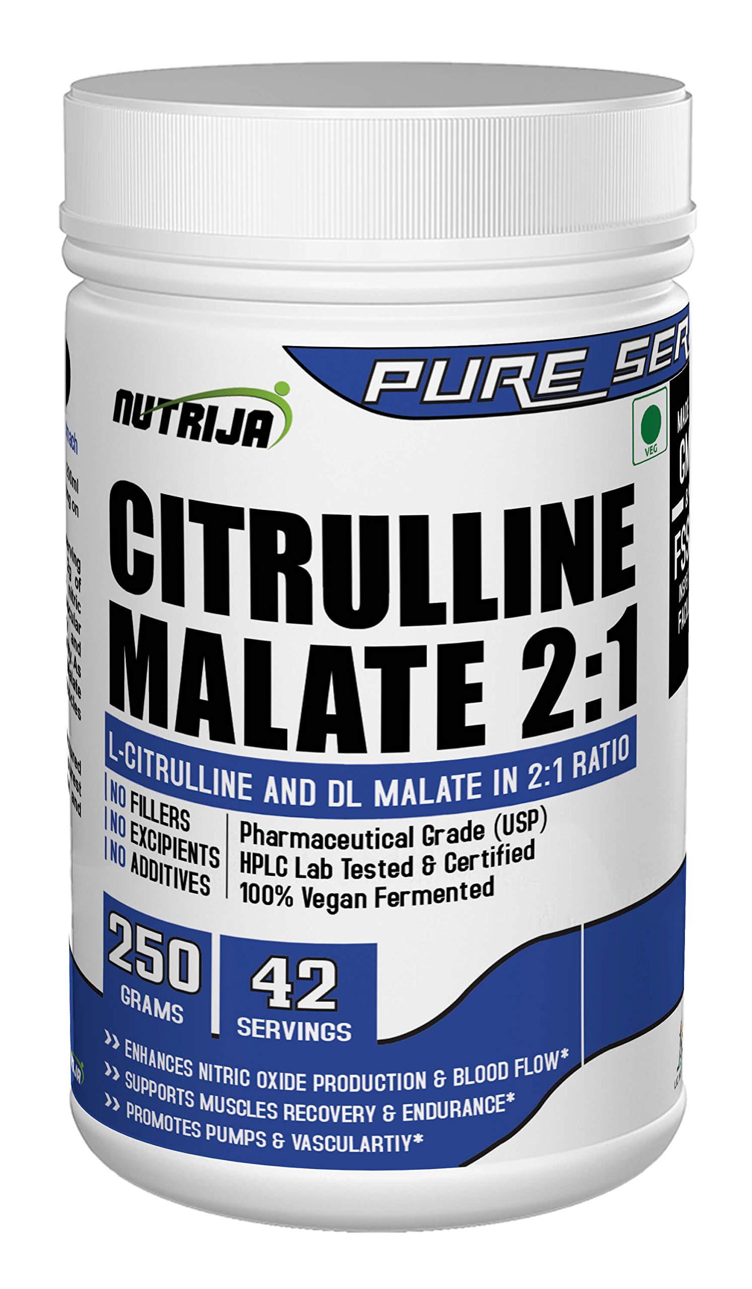 NutriJa NutriJa Citrulline Malate- 250 Grams (Blueberry Lemonade), Powder