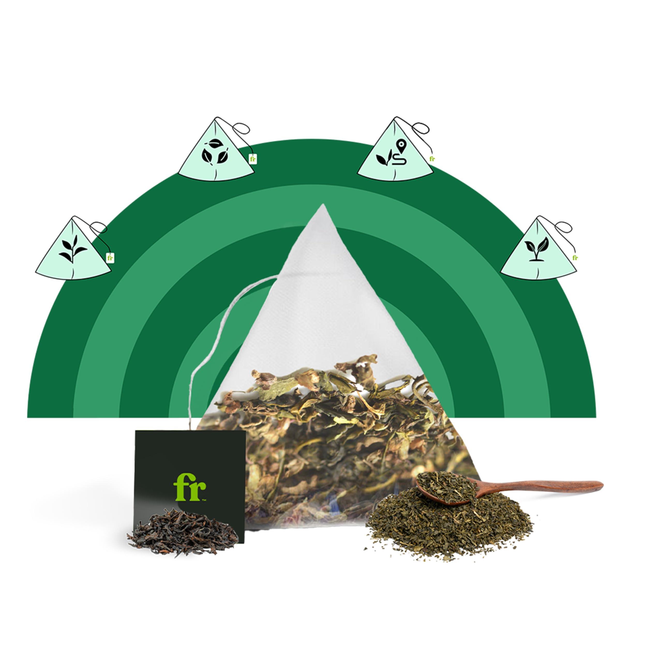 FRESHLEAF FRESHLEAF Tulsi Green Tea Rich With Anti-Oxidants, 100% Whole Long Leaf, 20 Pyramid Tea Bags (60 Tea Bags) (40 Tea Bags)