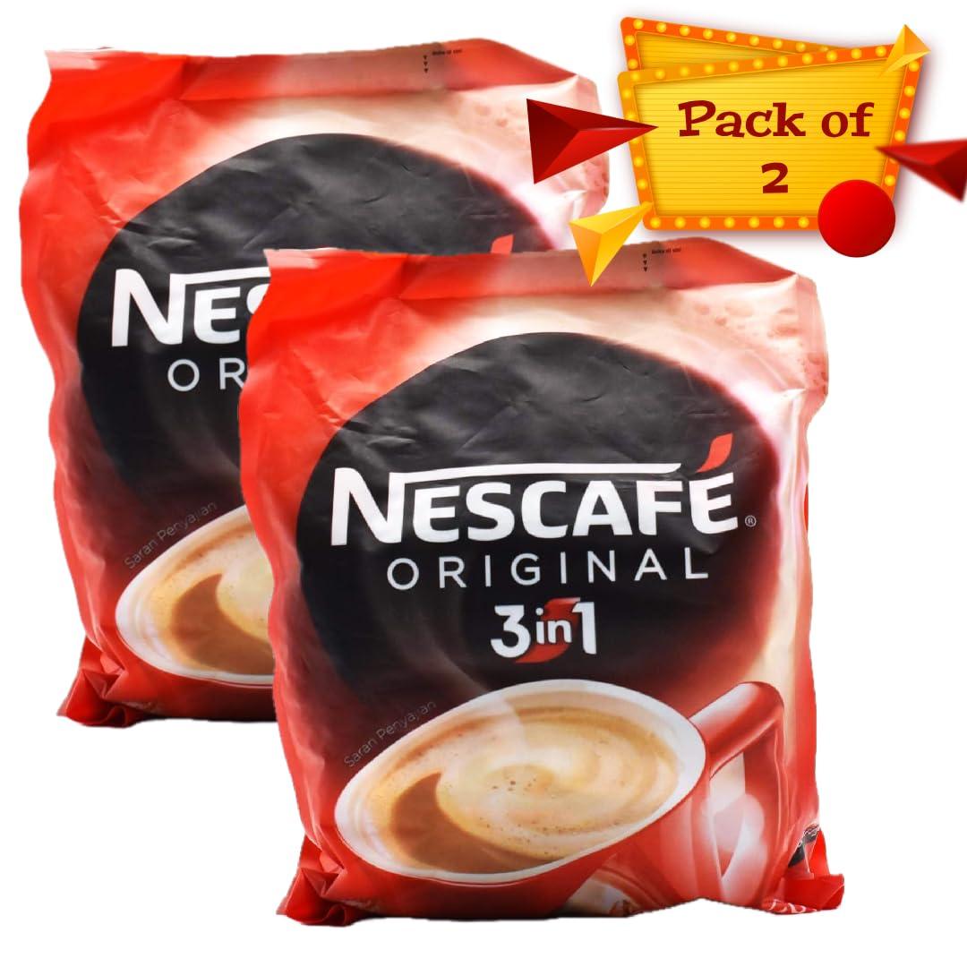 Nestle Nestle Nescafe in 1 Original Soluble Ground Coffee Beverage, 30 Sachets Bag - Pack of 2