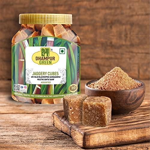 Dhampure Speciality Dhampure Speciality Spiced Jaggery Cubes Gur Cube, Gud ki Dali, 500g | Gur Ki Bheli, Natural Pure Chemical Free Gur Jaggery