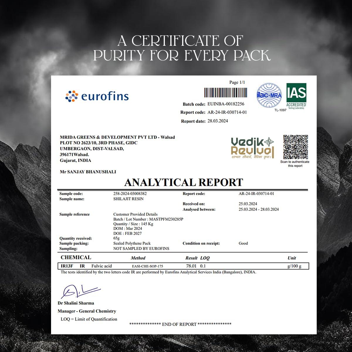 VEDIK REVIVAL Vedik Revival Pure Himalayan Shilajit Resin - Natural Rems for Endurance & Stamina - Organic Benefits with pure shilajit 20 gm