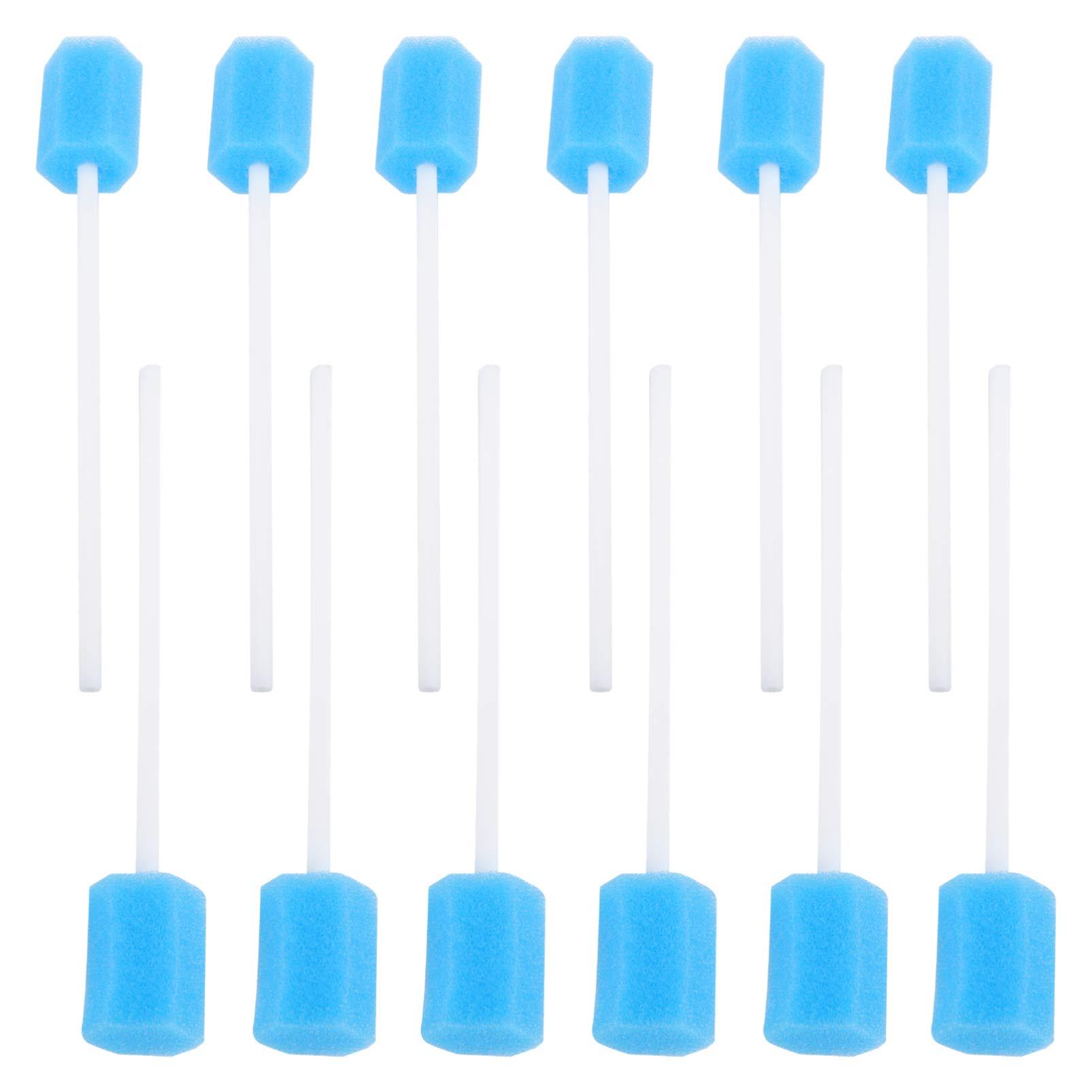 HEALLILY Mouth Oral Swabs Sponge Unflavored Sterile Oral Oral Cavity Cleaning Sponge Swab Dental Swabsticks for Mouth Cleaning 100pcs