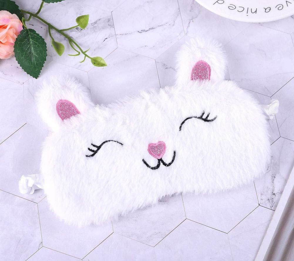 Let Party 2 Pack Cute Animal Sleep Mask for Girls Cute Cartoon Fox Alpaca Soft Plush Blindfold Sleep Masks Eye Cover for Women Girls Travel Nap Night Sleeping