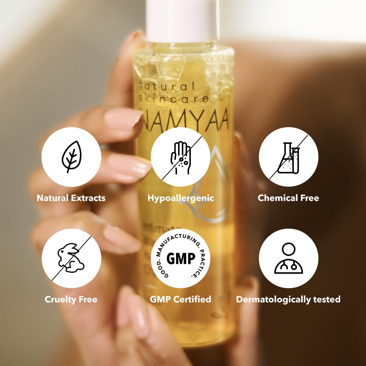 Namyaa Namyaa Haldi Chandan Intimate Hygiene Wash | With Germ and Odour Protection | pH Balanced (Pack of 2)