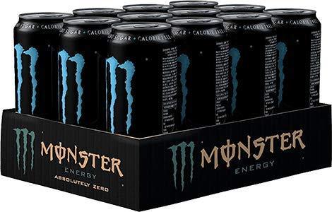 Monster Energy Monster Absolute No Sugar Energy Drink 500ml, (Pack of 12 X 500ml each)