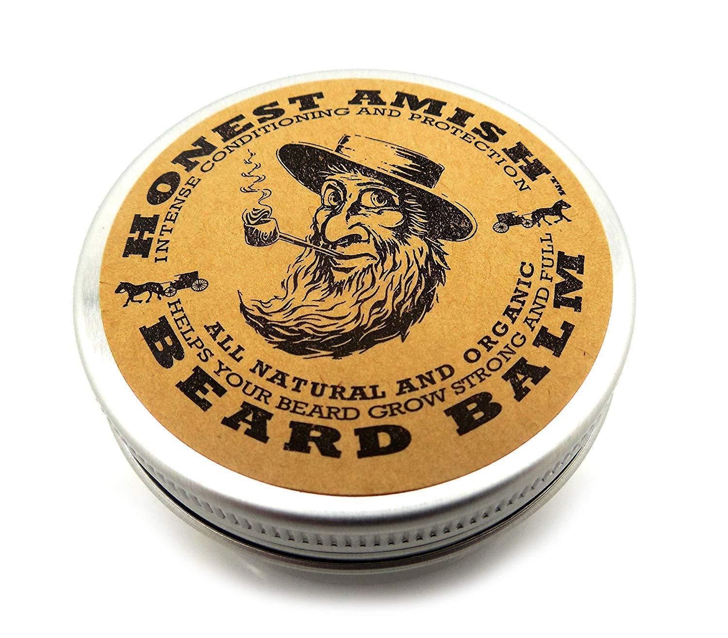 Honest Amish Honest Amish Beard Balm Leave-in Conditioner - All Natural -Vegan Friendly Organic Oils and Butters