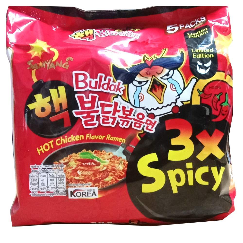 SAMYANG Samyang Hot Chicken Flavor Ramen Buldak 3X Spicy Instant Noodles (140 gram, Pack of 1)