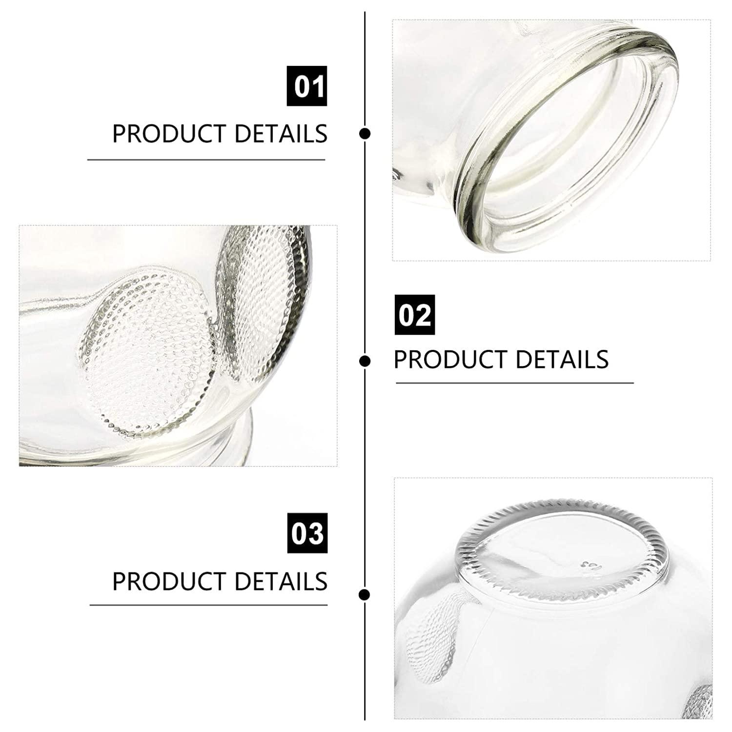 Generic ACM Acupuncture Hijama Fire Glass Cups Set of 16 Pieces for Fire Cupping Therapy