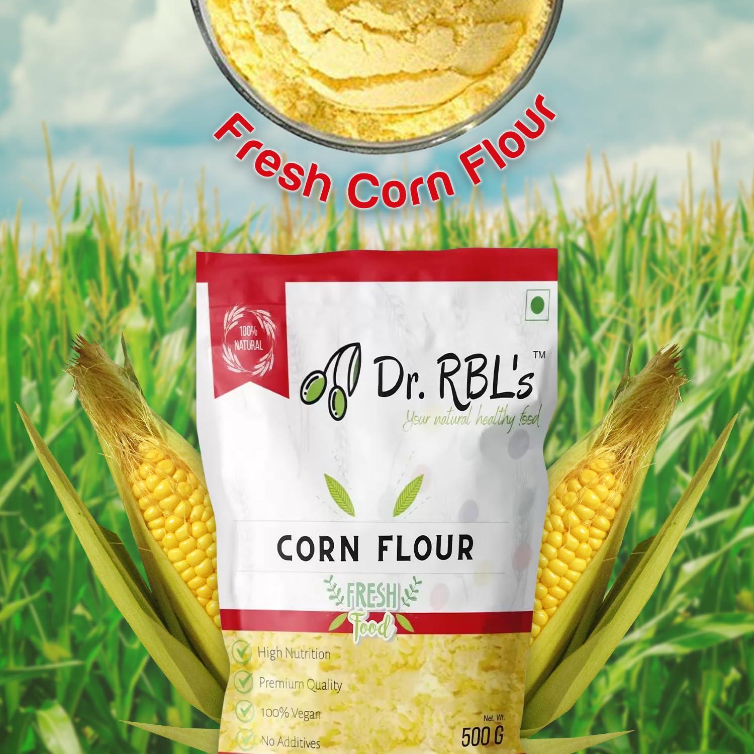 Dr. RBL\'s Dr. RBL\'s Corn Flour | Makka/Maize Atta for Cooking | Freshly Ground Corn Powder | Gluten-Free and Convenient Pack of 5 |2500g
