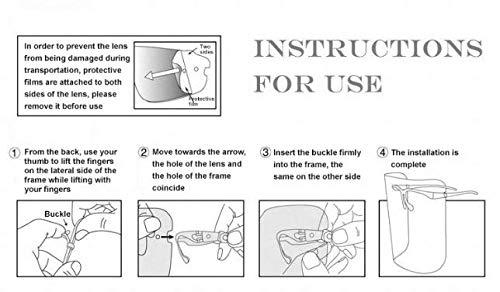 3G Chemist 3G Chemist New Medical Goggles Face Shield with Spectacle Visor with Glass Frame, Anti Fog Super Comfortable, for Men/Women/Children, Pack of 10