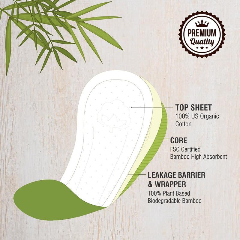 Helium Helium Biodegradable Bamboo Premium Sanitary Pads - (Pack Of 4= 90 Pads,50 Regular Pads XL + 40 Overnight Pads XXL),Pure Cottene,100% Rash-Free-Periods,High Absorbent, High Absorbent, Extra Long