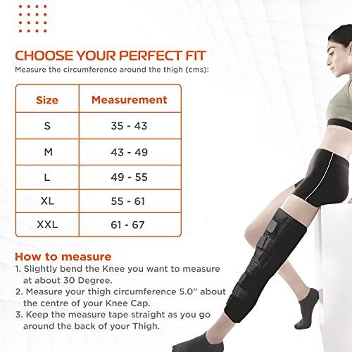 Vissco Vissco Knee Stabler - Long 19" Brace (Firm Support) Knee Support for Osteoarthritis of knee joint, Pain Relief, Knee Stabilizer, Joint Injury, Knee Immobilizer - Small (Black)