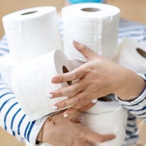 J PROMISFY Soft & Highly Absorbent, Natural & Unbleached Toilet Tissue Paper Rolls 6 Rolls (3)