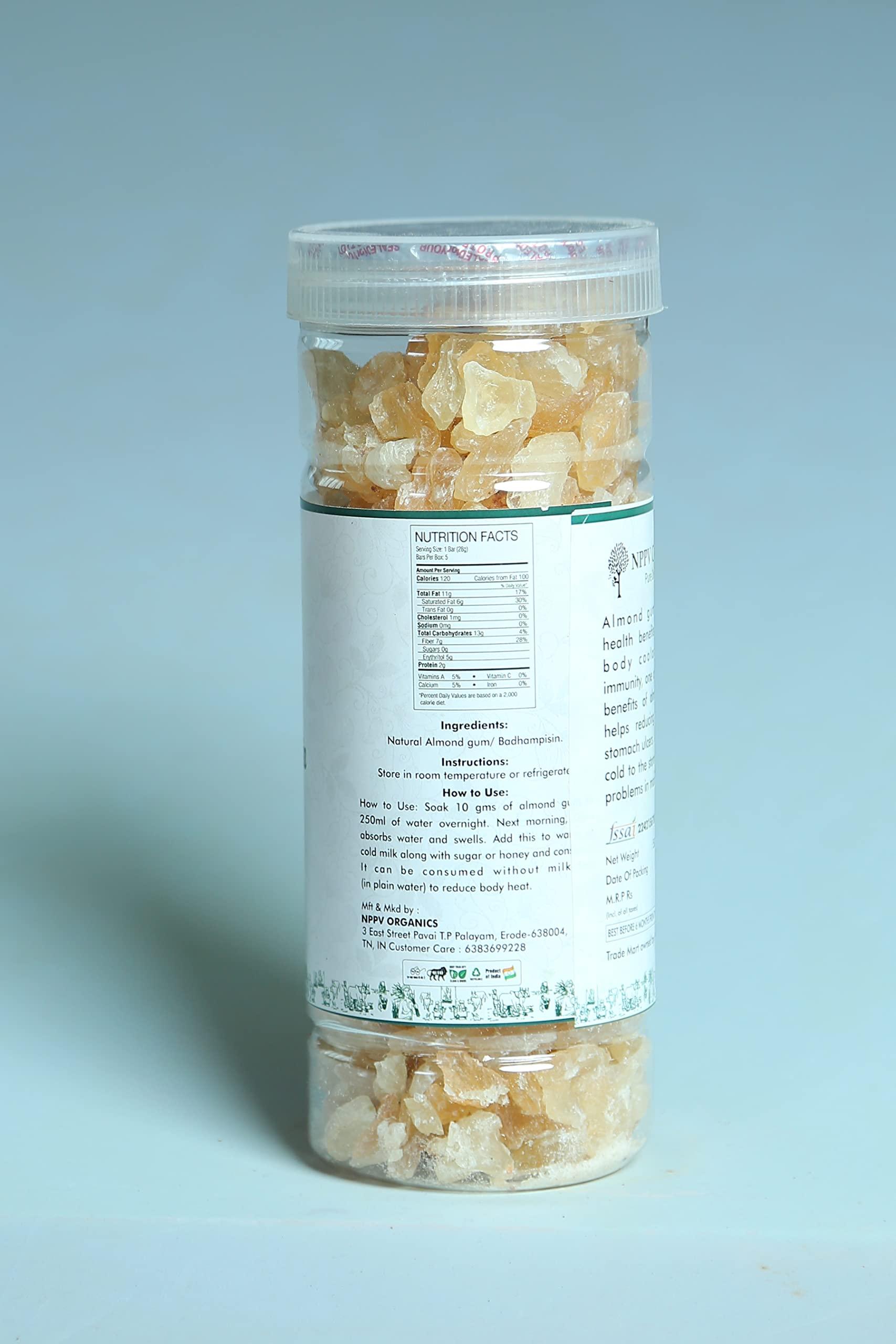NPPV ORGANICS NPPV ORGANICS Natural Badam Pisin Almond Gum 100% Pure & Organic (500 g)