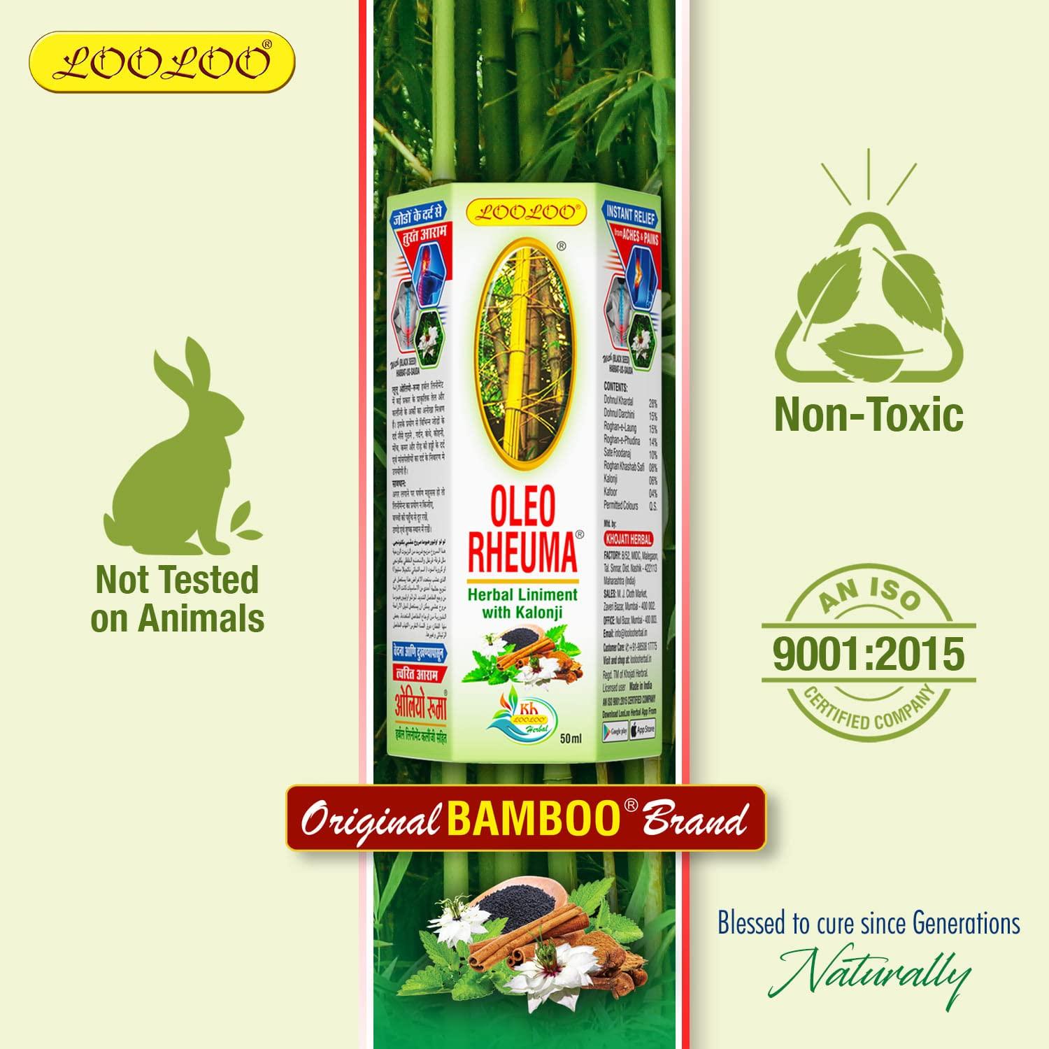 LOOLOO LooLoo Combo of 2 - Oleo Rheuma Herbal Liniment Oil - 100ml| Oleo Rheuma Herbal Liniment Oil - 50ml || Combo