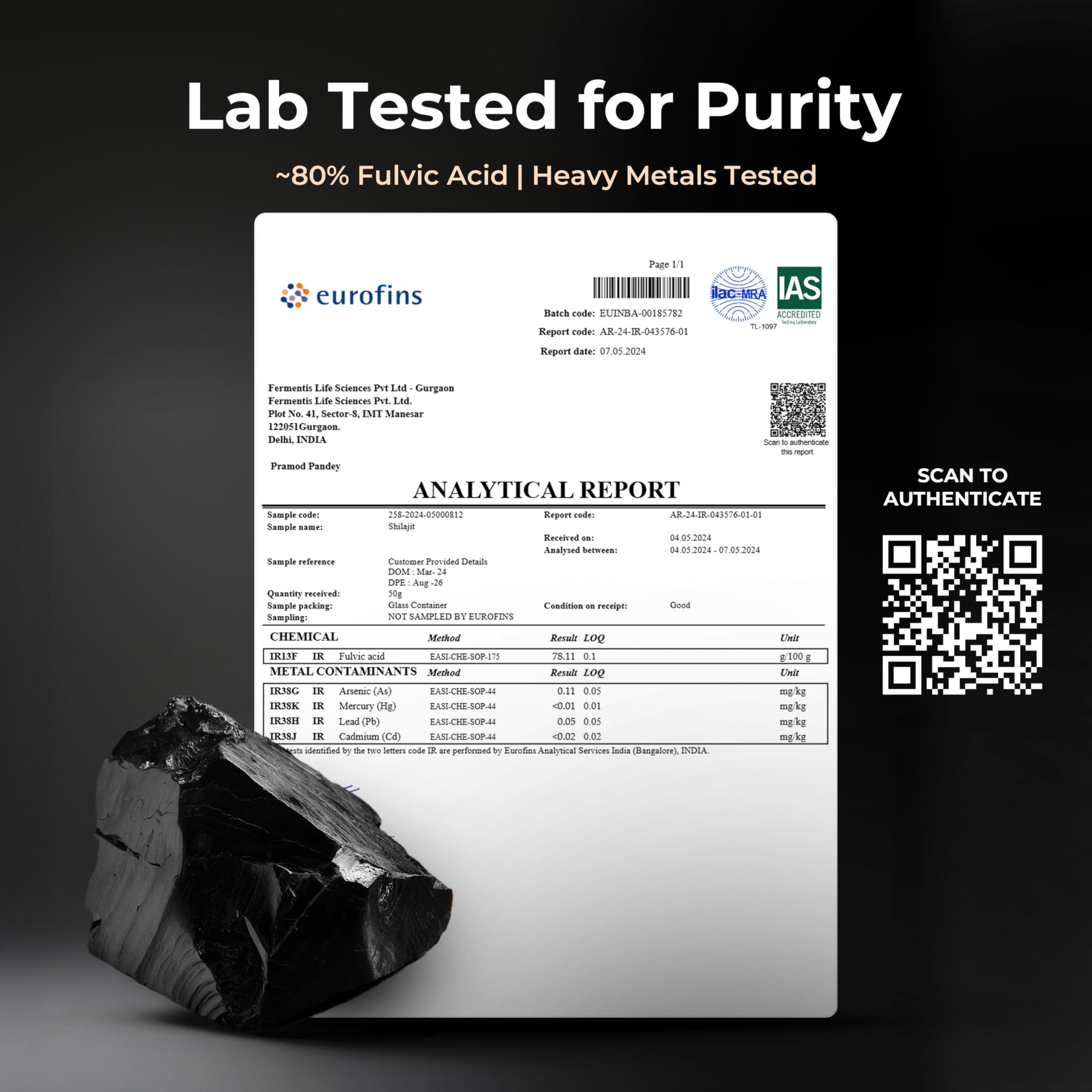 Nutrabay Nutrabay Shudh Himalayan Shilajit Resin from High Altitude | Extracted using Water | Strength, Stamina, & Power | Premium Ayurvedic Supplement - 20 gm