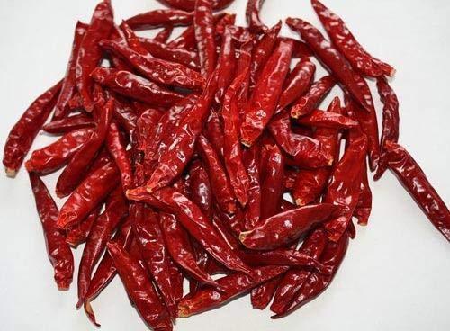 Siddhi Siddhi Guntur Mirchi (Stemless ) (Sortex Clean)- Hot Dried Red Chilli (1 KG)