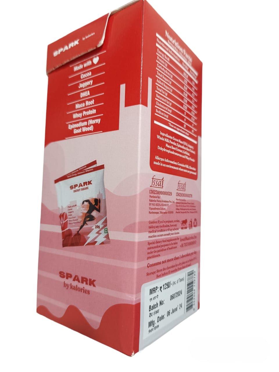 Kalories Spark Energy Protein(10)  200 Grams  Boosts Energy, Focus & Endurance  Gluten-Free, Non-GMO, Healthy Snack  Natural Ingredients,palm jaggery, Pre-Workout & Energetic