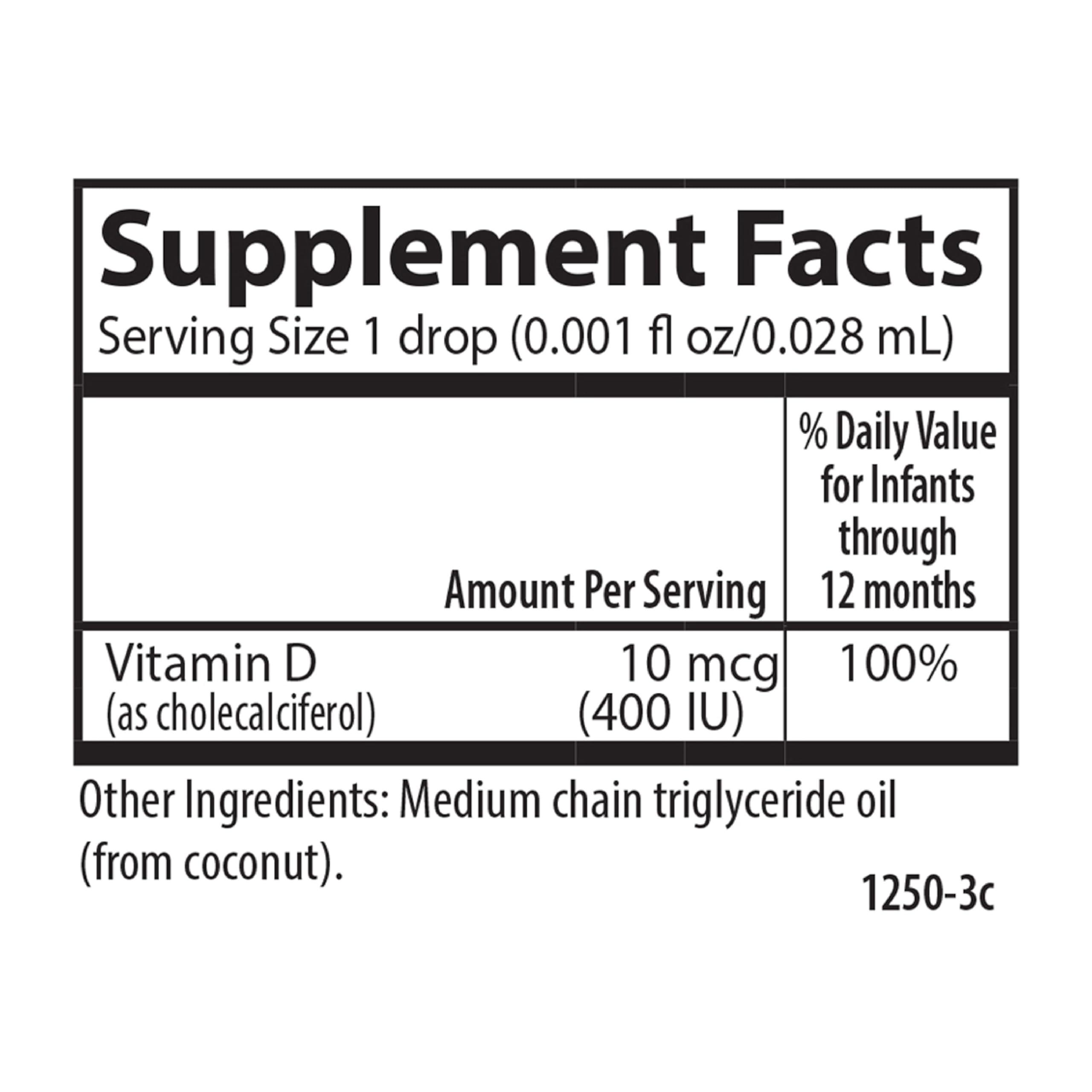 Carlson Laboratories Carlson Labs Carlson Laboratories Super Daily D3 for Baby 400IU Supplement, 10.3 ml, 0.35 Fluid Ounce