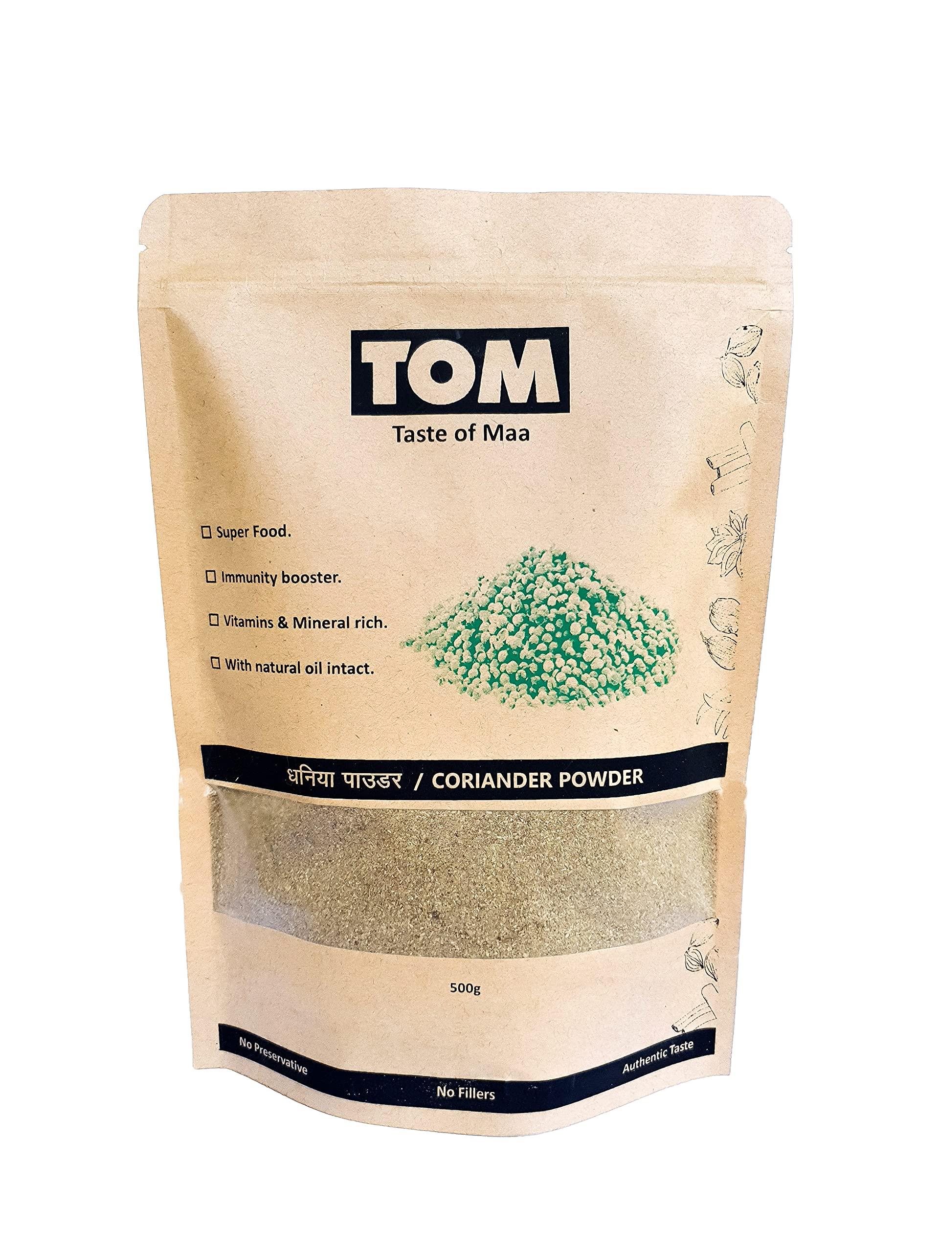 TOM taste of maa TOM Taste of Maa™ Coriander Powder, (Dhania) (500 Gm)
