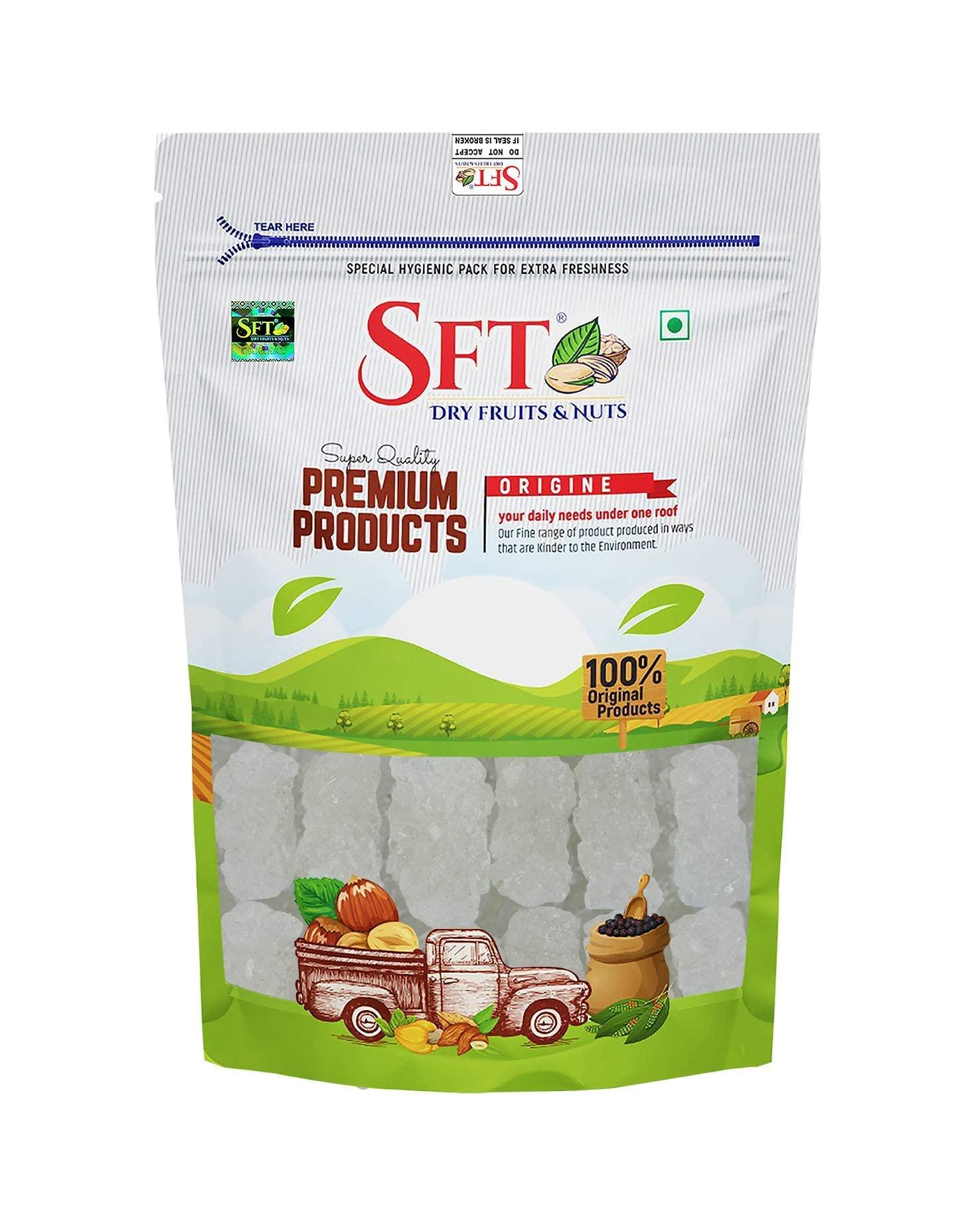 SFT SFT Mishri Dhaga, Sugar Thread (Dhaga Mishri) Candy Thread 1 Kg & SFT Sugar Diamond Fresh (Mishri Dana) Sugar Crystals Small 1 Kg