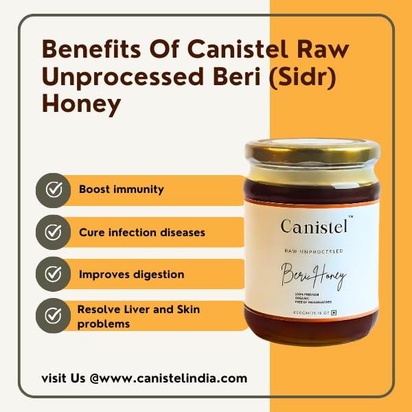 Canistel Canistel Raw Unprocessed Beri Honey | 100% Pure & Natural | Premium, Authentic & Unadultrated | No Added Preservatives | 600 Grams (Glass Jar)
