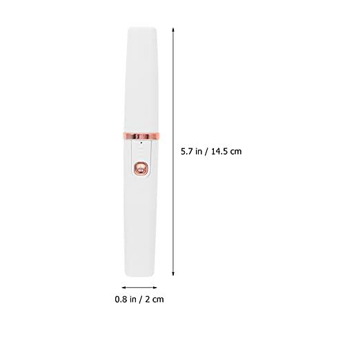 Beaupretty Beaupretty Eyebrow Precision Trimmer, USB Electric Painless Eyebrow Razor for Face Body Lady Men Makeup Shaver (White)
