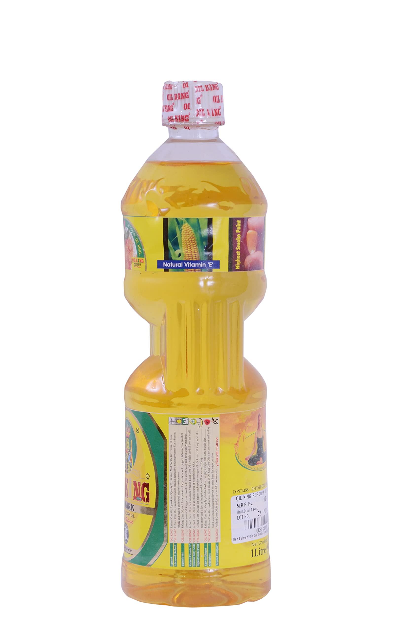 OIL KING OIL KING Edible Pure Corn Edible Oil for Cooking (1L)
