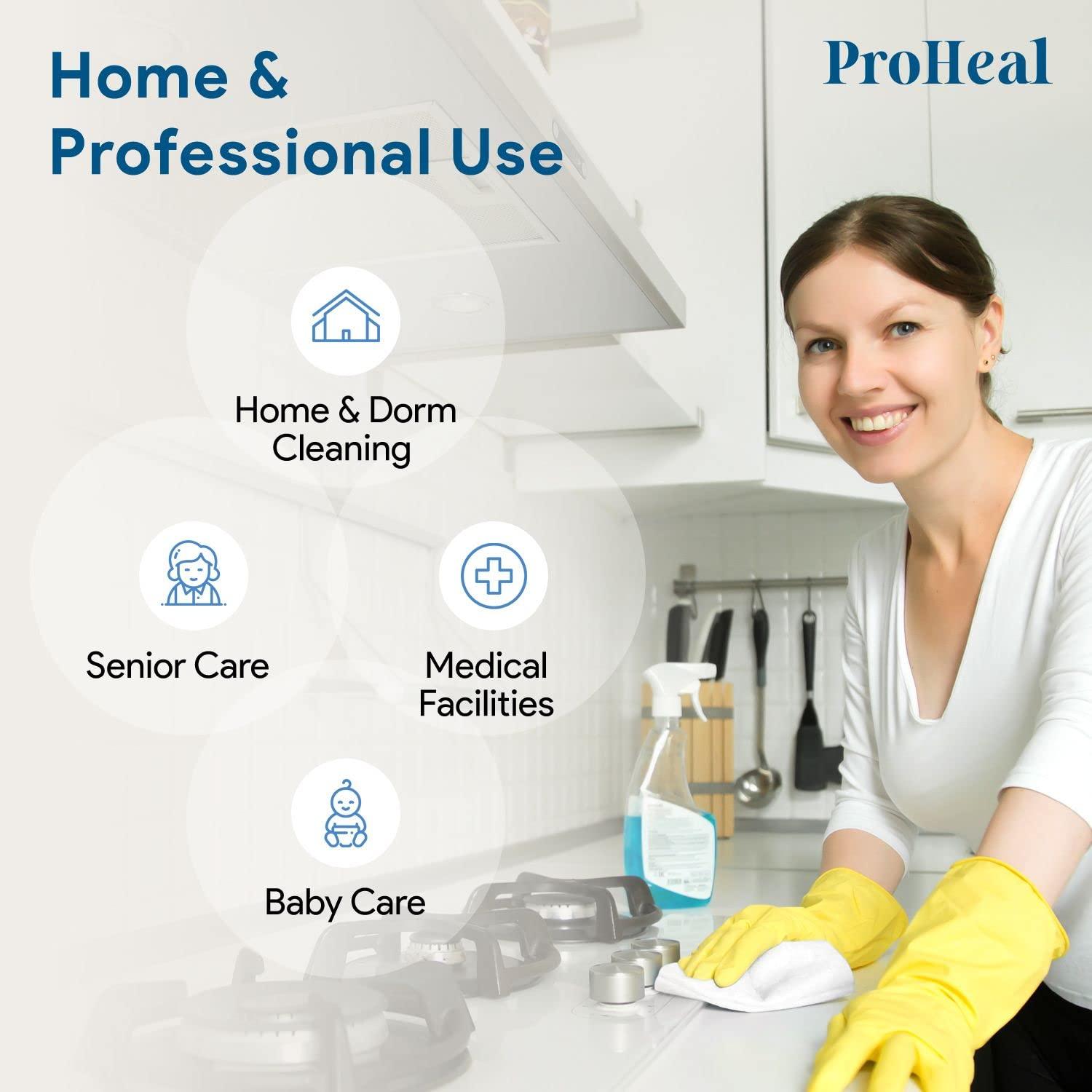 ProHeal Disposable Dry Wipes, 100 Pack Ultra Soft Non-Moistened Cleansing Cloths for Adults, Incontinence, Baby Care, Makeup Removal Hospital Grade, Durable by ProHeal