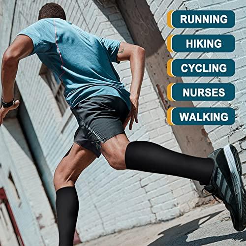 Iseasoo Iseasoo 6 Pairs Compression Socks for Women & Men Circulation,20-30 mmHg Nursing Socks Best for Running,Athletic,Hiking,Travel(Small/Medium)
