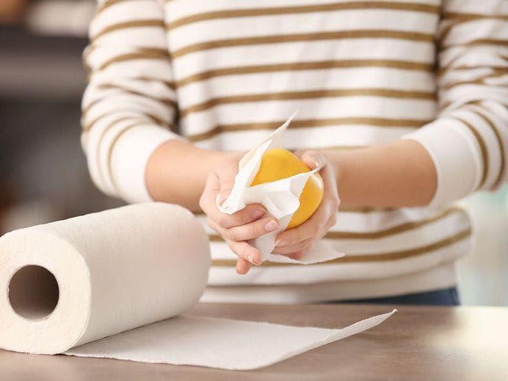Generic Tissue Paper Roll Thick Strong 4 Ply Kitchen Napkin Sheets Wipes Big Size Disposable Multipurpose Cleaning Pack Of 4